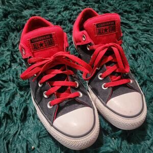 Converse All Star Black & Red High Top Sneakers Size 7 Men / 9 Women